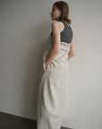 Denim bear zip one-piece