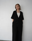 V neck jump suit