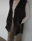 Double face shaggy gilet