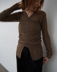 Sheer bustier cardigan
