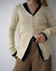 【再入荷】Vneck button lib cardigan