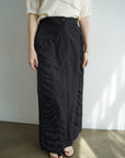 Gather long skirt