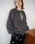 Deep skipper mohair knit