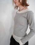 Lib off shoulder layered top