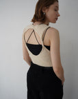 Back open knit tops