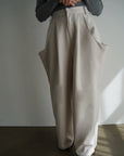 Twill drape pants