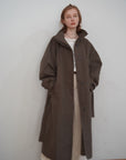 Curve sleeve raglan trench coat