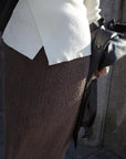 Alpaca layered skirt