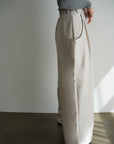 Twill drape pants