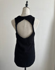 Back open knit tops