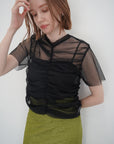 Tulle shirring Tshirts