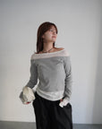 Lib off shoulder layered top
