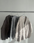 Shaggy mohair cardigan