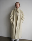Curve sleeve raglan trench coat