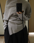 Unbalance knit tops