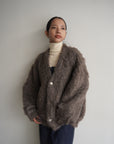 Shaggy mohair cardigan