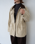 Corduroy Collar Two-Tone Jacket