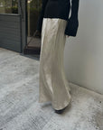 Satin wrinkle processing skirt