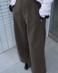 Cotton mink belt pants