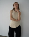 Back open knit tops