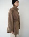 【予約販売】11月中旬発送-Back button stand shaggy coat