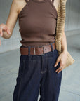 Double strap American sleeve tank