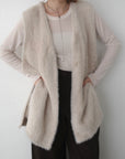 Double face shaggy gilet