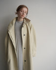 Curve sleeve raglan trench coat
