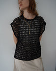 Openwork knit top