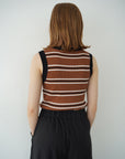 Bi-color boarder tank top