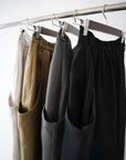 Twill drape pants