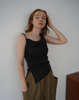 Drape asymmetry top