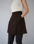 Pocket rap mini skirt