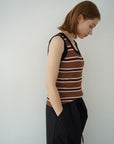 Bi-color boarder tank top