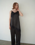 Sier race satin camisole