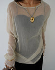 Sier lamé pullover