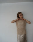 Openwork knit top