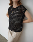 Openwork knit top