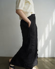 Gather long skirt