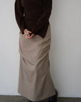 Tuck drape skirt