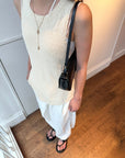 Back open knit tops