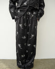 Velours flower pattern Pants