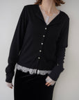 Cut lib race docking cardigan