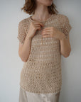 Openwork knit top