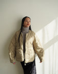 Curve sleeve quilting jacket