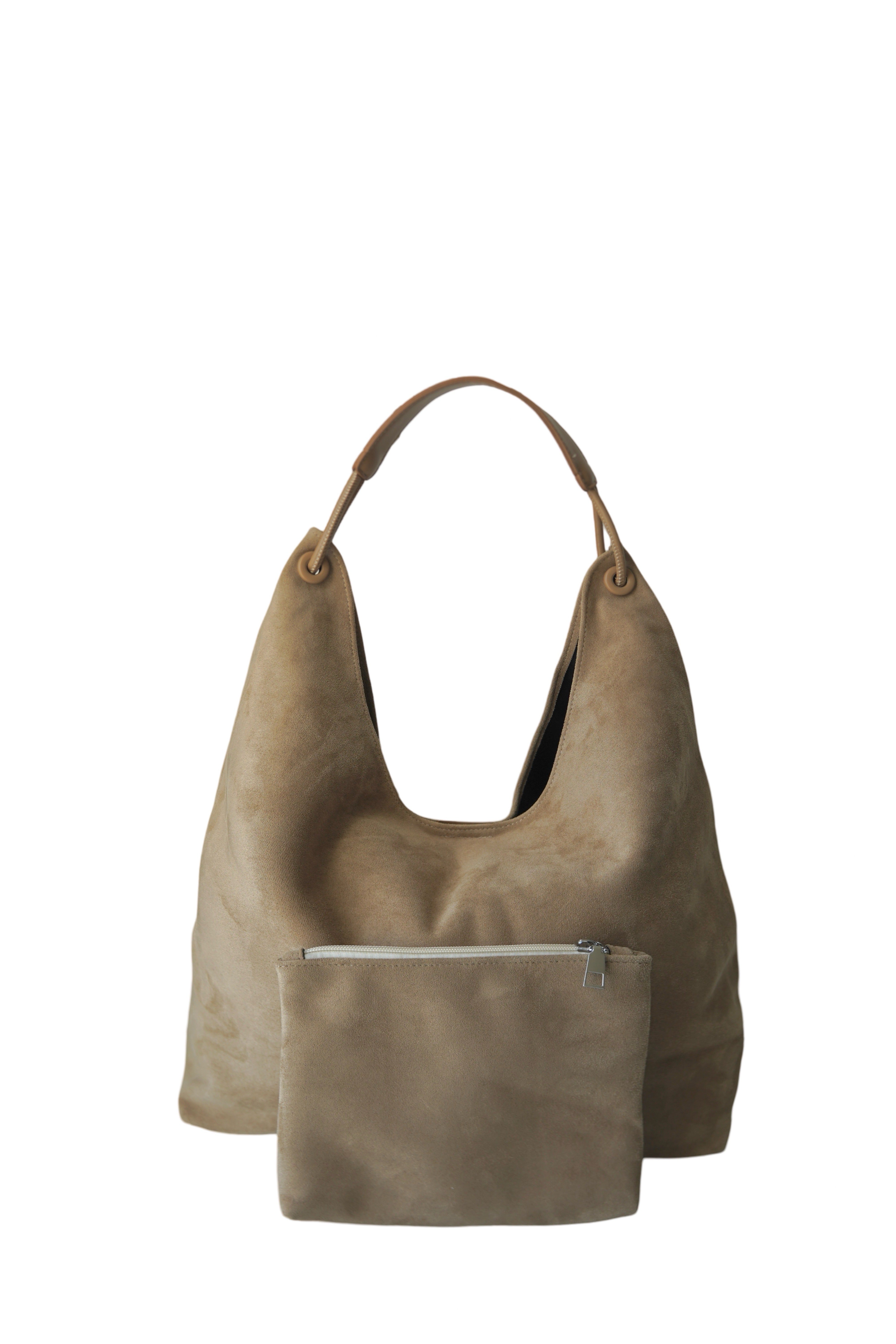 Suède round taught bag