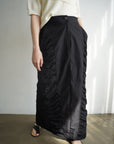 Gather long skirt