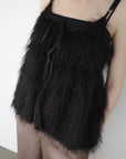 Front ribbon shaggy top