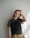 Tulle shirring Tshirts