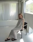 Slab flannel knit one-piece